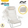 Chaise Pliante avec Repose-Tête Aktive Ibiza Beige 48 x 84 x 46 cm (2 Unités): Plus de 300.000 produits de grandes marques en ve