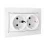 Socle de prise Solera Europa erp60/2u Double Obturateur Blanc Intégré 250 V 16 A: Plus de 300.000 produits de grandes marques en