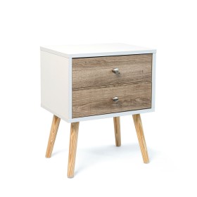Table de Nuit Vinthera Moa Blanc Marron 40 x 49,5 x 30 cm: Plus de 300.000 produits de grandes marques en vente directe à prix u