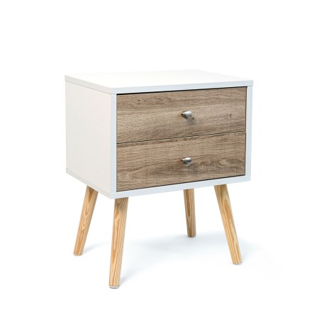 Table de Nuit Vinthera Moa Blanc Marron 40 x 49,5 x 30 cm: Plus de 300.000 produits de grandes marques en vente directe à prix u