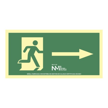 Panneau Normaluz Evacuación flecha derecha PVC 32 x 16 cm: Plus de 300.000 produits de grandes marques en vente directe à prix u