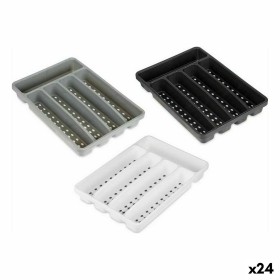 Range-couverts Kinvara CN19128-1 Blanc Noir polypropylène 22,5 x 4,5 x 32 cm (24 Unités): Plus de 300.000 produits de grandes ma