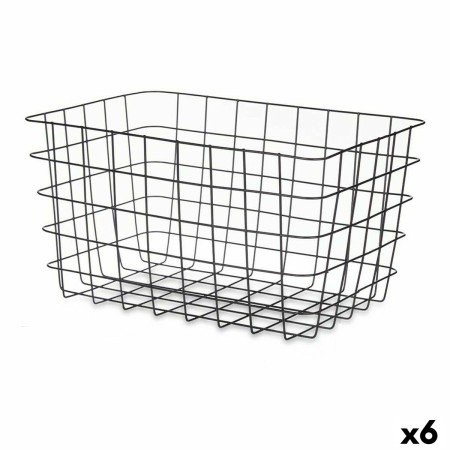 Panier Multi-usages Kinvara W5759K-L BLACK Noir Métal 38,5 x 20,5 x 28 cm Rectangulaire (6 Unités): Plus de 300.000 produits de 