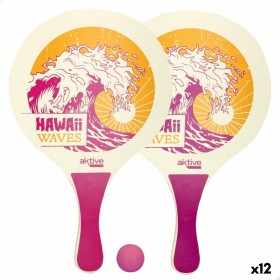 Raquettes de Plage avec Balle Aktive Hawai Bois 23,5 x 38 x 0,8 cm (12 Unités): Plus de 300.000 produits de grandes marques en v