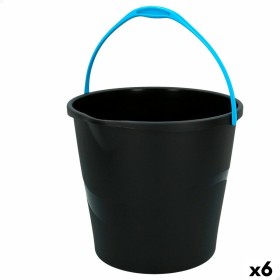 Seau avec poignée Colorbaby Noir 10 L 29,5 x 26 x 28,5 cm (6 Unités): Plus de 300.000 produits de grandes marques en vente direc