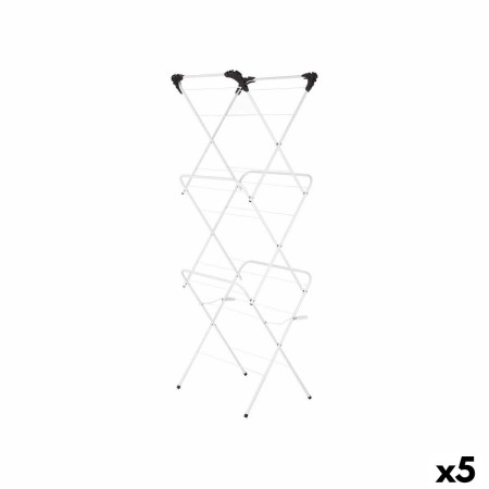 Séchoir Pliable Kipit WR4062A-1NB-489 Blanc Noir polypropylène Fer 47 x 41 x 136 cm Vertical (5 Unités): Plus de 300.000 produit