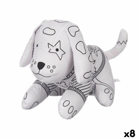 Peluche à colorier Pincello ST341 Blanc Noir Tissu 13 x 14 x 20 cm Chien (8 Unités): Plus de 300.000 produits de grandes marques