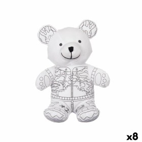 Peluche à colorier Pincello ST339 Blanc Noir Tissu 17 x 21 x 12 cm Ours (8 Unités): Plus de 300.000 produits de grandes marques 