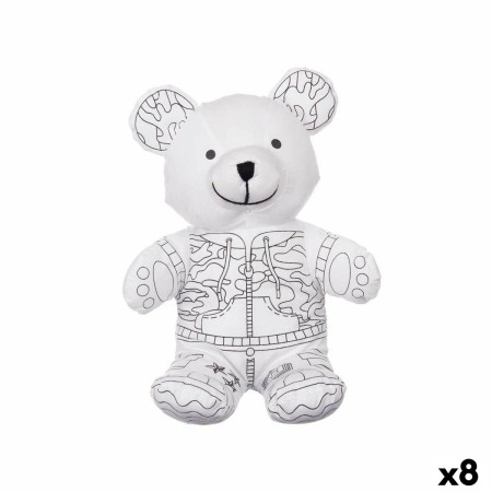Peluche à colorier Pincello ST339 Blanc Noir Tissu 17 x 21 x 12 cm Ours (8 Unités): Plus de 300.000 produits de grandes marques 