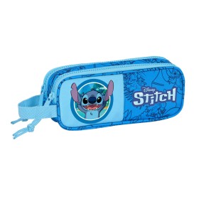 Trousse d'écolier Stitch Double fermeture éclair Bleu 21 x 8 x 6 cm: Plus de 300.000 produits de grandes marques en vente direct