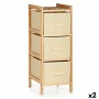 Caisson à Tiroirs Crème Bois Textile 28 x 70 x 29,5 cm (2 Unités): Plus de 300.000 produits de grandes marques en vente directe 