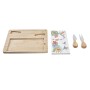 Plateau à fromages DKD Home Decor Bambou Grès 24,5 x 20 x 1,2 cm (4 Unités): Plus de 300.000 produits de grandes marques en vent