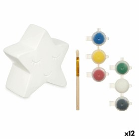 Tirelire à peindre Pincello 76642 Blanc 12,8 x 12,6 x 8,2 cm Étoile (12 Unités): Plus de 300.000 produits de grandes marques en 