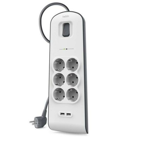 Multiprise 6 Prises avec Interrupteur Belkin BSV604vf2M 2 m USB x 2: Plus de 300.000 produits de grandes marques en vente direct