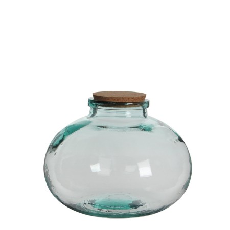 Pot en verre Mica Decorations Olly Rond Liège Bouchon Décoratif Verre (Ø 29 x 23 cm): Plus de 300.000 produits de grandes marque