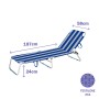 Marbueno Chaise Longue Pliable Aluminium Rayures Bleues et Blanches Plage et Piscine 187X58X24 cm 10364: Plus de 300.000 produit