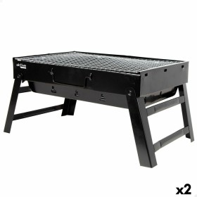 Barbecue Portable Aktive Rectangulaire Noir 50 x 23 x 30 cm (2 Unités): Plus de 300.000 produits de grandes marques en vente dir