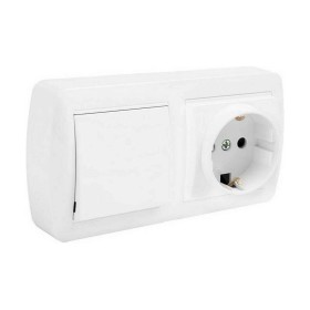 Socle de prise Solera mur96u Double Bipolaire Interrupteur/Commutateur Obturateur Blanc Surface 250 V 16 A: Plus de 300.000 prod