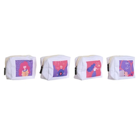 Nécessaire de Voyage DKD Home Decor Blanc polialgodon 15 x 6 x 12 cm (4 Unités): Plus de 300.000 produits de grandes marques en 