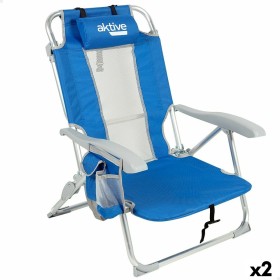 Chaise de Plage Aktive Bleu Blanc 49 x 78 x 56 cm (2 Unités): Plus de 300.000 produits de grandes marques en vente directe à pri