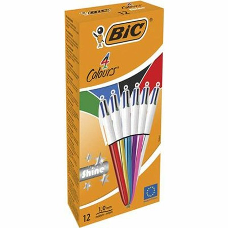 Ensemble de Stylos Bic Shine Silver Blanc Multicouleur (12 Pièces): Plus de 300.000 produits de grandes marques en vente directe