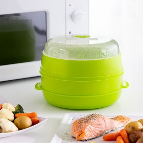 Cuiseur-Vapeur Double pour Micro-Ondes Codowave InnovaGoods: Plus de 300.000 produits de grandes marques en vente directe à prix