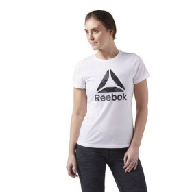 T-shirt à manches courtes femme Reebok Wor CS Graphic Tee Blanc: Plus de 300.000 produits de grandes marques en vente directe à 