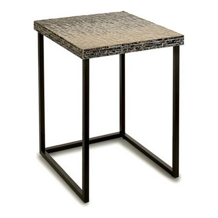 Table d'appoint Gris Métal Nacre noire Contre-plaqué (47 x 62 x 47 cm): Plus de 300.000 produits de grandes marques en vente dir