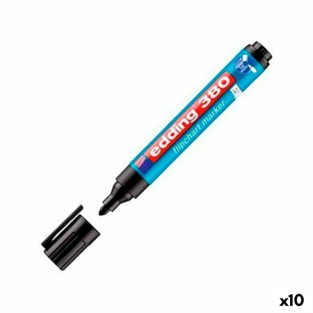 Marqueur Edding 380 Flipchart Noir (10 Unités): Plus de 300.000 produits de grandes marques en vente directe à prix usine sur ca