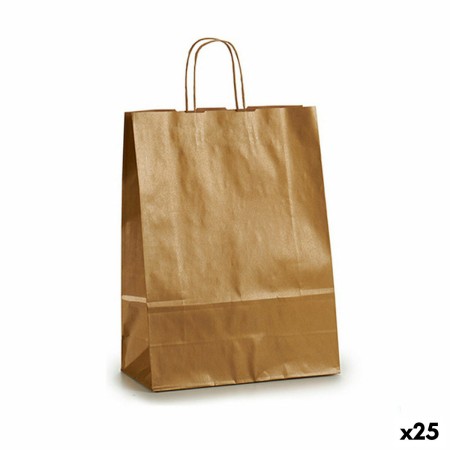 Sac en papier Pincello 32411-ORO Doré 32 X 12 X 50 cm (25 Unités): Plus de 300.000 produits de grandes marques en vente directe 