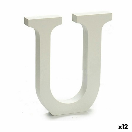 Lettre Pincello U Blanc 1,8 x 21 x 17 cm (12 Unités): Plus de 300.000 produits de grandes marques en vente directe à prix usine 