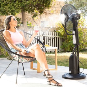Ventilateur Brumisateur sur Pied avec Commande à Distance InnovaGoods Mistinn Noir 90 W 2,8 L: Plus de 300.000 produits de grand