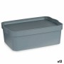 Boîte de rangement avec couvercle Kipit TP593-2 Gris Plastique 6 L 21,5 x 11 x 32 cm (12 Unités): Plus de 300.000 produits de gr