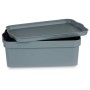 Boîte de rangement avec couvercle Kipit TP593-2 Gris Plastique 6 L 21,5 x 11 x 32 cm (12 Unités): Plus de 300.000 produits de gr
