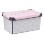 Boîte de rangement avec couvercle Kipit Vibes Gris Rose Plastique 10 L 22,7 x 16,5 x 34,5 cm (12 Unités): Plus de 300.000 produi