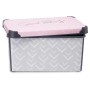 Boîte de rangement avec couvercle Kipit Vibes Gris Rose Plastique 10 L 22,7 x 16,5 x 34,5 cm (12 Unités): Plus de 300.000 produi