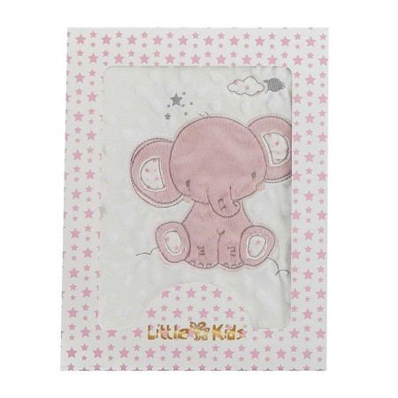 Couverture de bébé Eléphant Rose Broderie Double face 100 x 75 cm: Plus de 300.000 produits de grandes marques en vente directe 