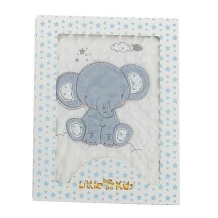 Couverture de bébé Eléphant Bleu Broderie Double face 100 x 75 cm: Plus de 300.000 produits de grandes marques en vente directe 