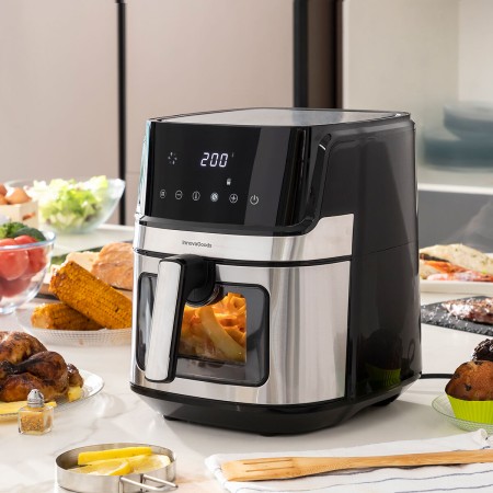 Friteuse à Air InnovaGoods Fryinn View 6500 Noir 1700 W 6,5 L Acier inoxydable: Plus de 300.000 produits de grandes marques en v
