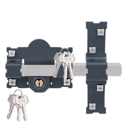 Serrure de sécurité Fac 101-l/105 Acier Gris foncé 50 mm 105 mm: Plus de 300.000 produits de grandes marques en vente directe à 