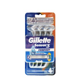 Rasoir Gillette Sensor 3 Confort (4 Unités): Plus de 300.000 produits de grandes marques en vente directe à prix usine sur cadea
