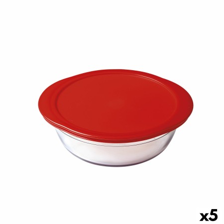Panier-repas rond avec couvercle Ô Cuisine Cook & Store 21 x 21 x 7 cm Rouge 1,1 L Silicone verre (5 Unités): Plus de 300.000 pr
