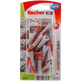 Crampons Fischer DuoPower 534994 8 x 40 mm Nylon (18 Unités): Plus de 300.000 produits de grandes marques en vente directe à pri