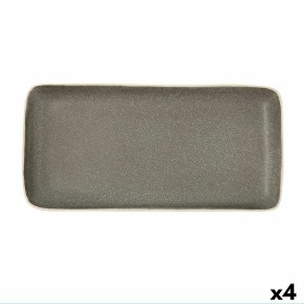 Plateau apéritif Bidasoa Gio Rectangulaire Gris 28 x 14 cm Céramique (4 Unités): Plus de 300.000 produits de grandes marques en 