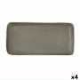 Plateau apéritif Bidasoa Gio Rectangulaire Gris 28 x 14 cm Céramique (4 Unités): Plus de 300.000 produits de grandes marques en 