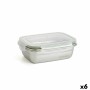 Boîte à lunch hermétique Bidasoa Theo 17 x 13 x 6 cm 550 ml Argenté Métal (6 Unités): Plus de 300.000 produits de grandes marque