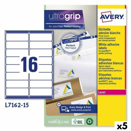 Etiquettes pour Imprimante Avery L7162 Blanc 15 Volets 99,1 x 33,9 mm (5 Unités): Plus de 300.000 produits de grandes marques en