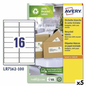 Etiquettes pour Imprimante Avery LR7162 Blanc 100 Volets 99,1 x 33,9 mm (5 Unités): Plus de 300.000 produits de grandes marques 
