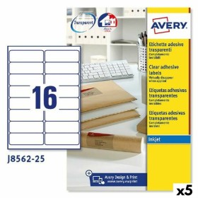 Etiquettes pour Imprimante Avery J8562 25 Volets 99,1 x 33,9 mm Transparent (5 Unités): Plus de 300.000 produits de grandes marq