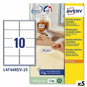 Etiquettes pour Imprimante Avery L4744REV Blanc 25 Volets 96 x 50,8 mm (5 Unités): Plus de 300.000 produits de grandes marques e